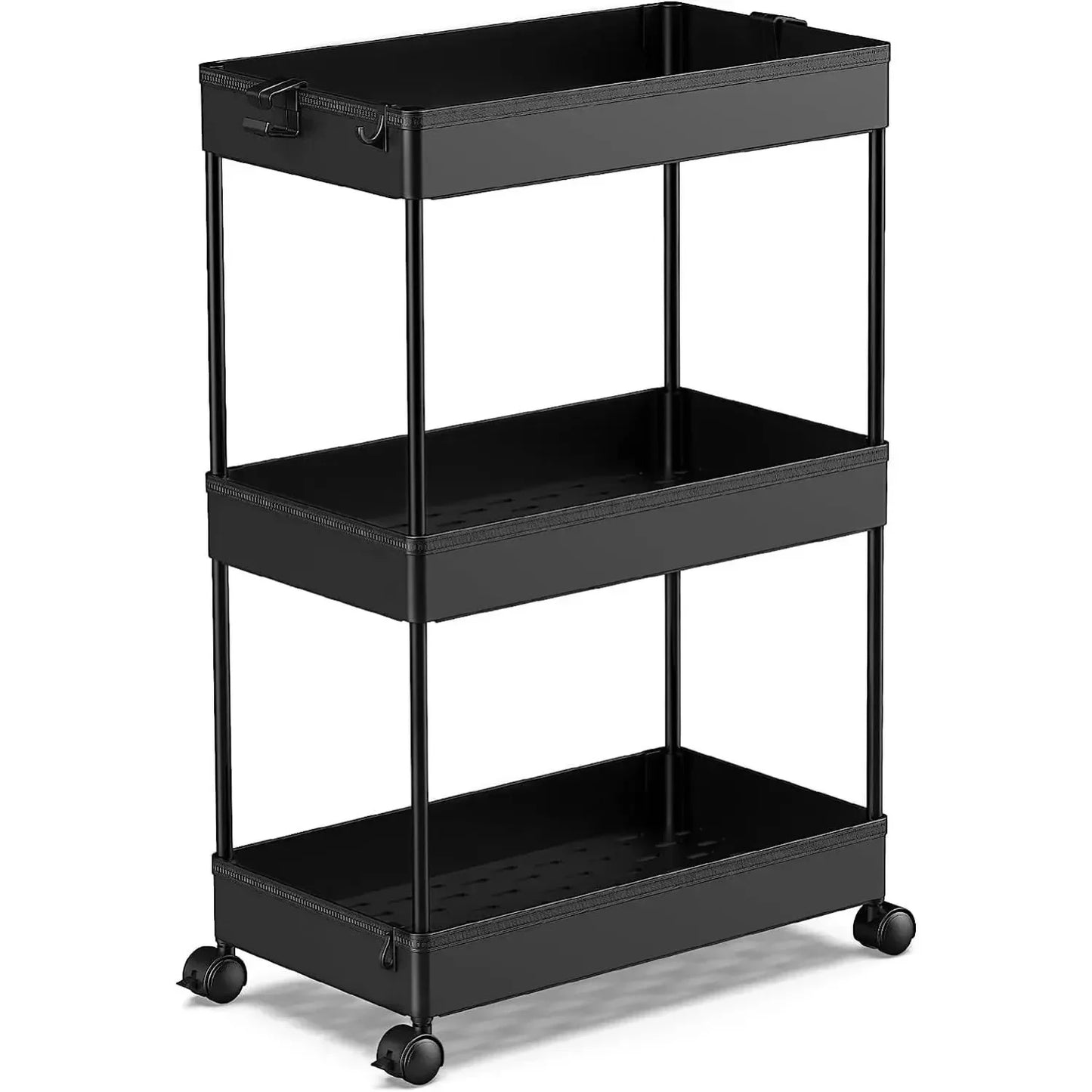 Rolling Storage Cart 3 Tier Organizer For Kitchen Office Bathroom
