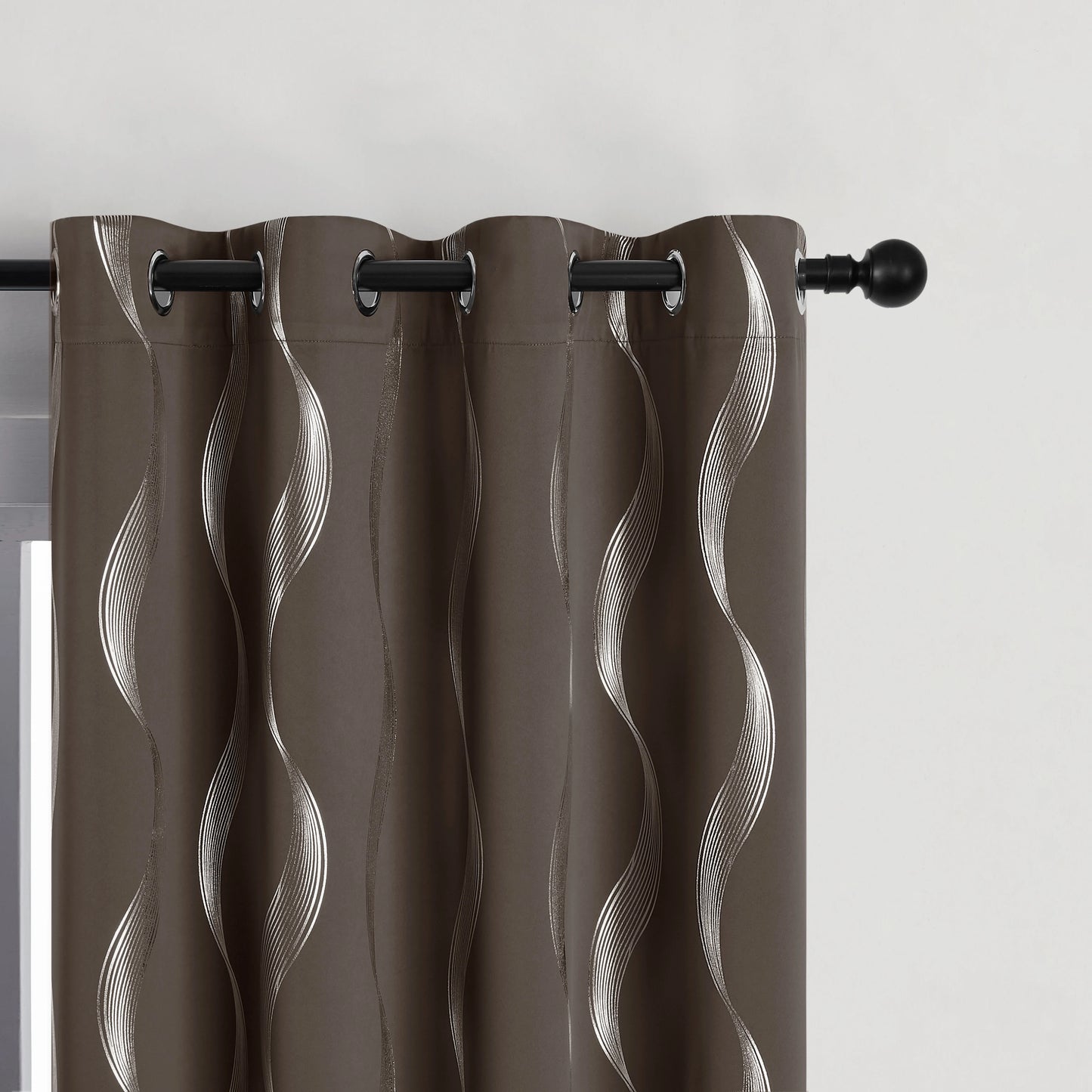 4 Piece Blackout Curtains With Grommet Thermal Insulated Bedroom