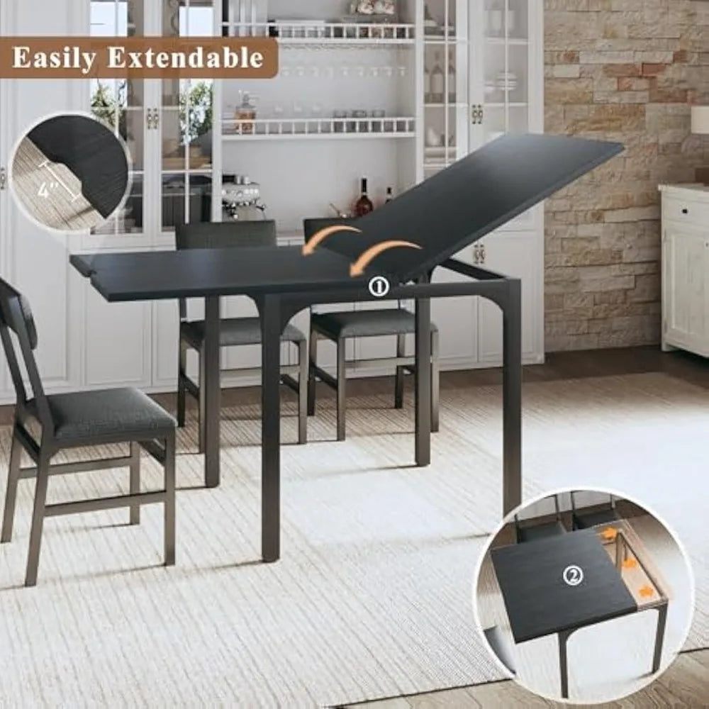 Guangbai 7 Piece Extendable Dining Table Set With Cushioned Chairs