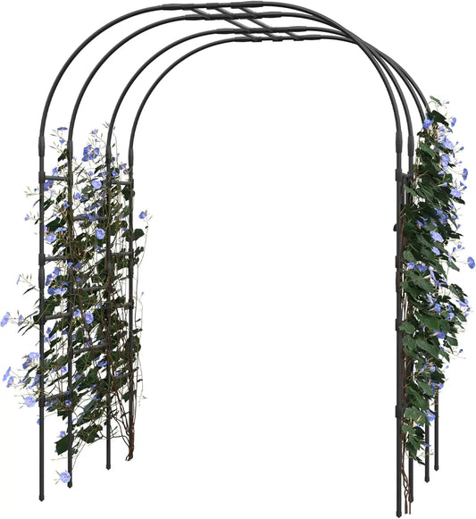 Garden Trellis Arch Made Of Rust Resistant Metal For Outdoors