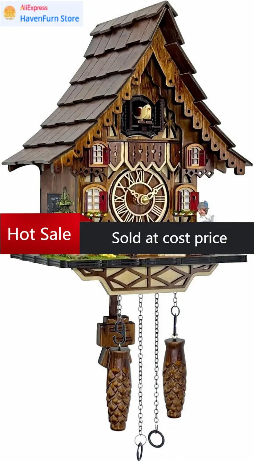 Black Forest Cuckoo Clock Wall Art With 12 Melodies