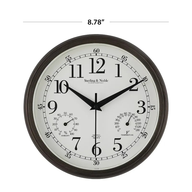 Indoor Outdoor Arabic Analog Wall Clock With Durable Plastic Case