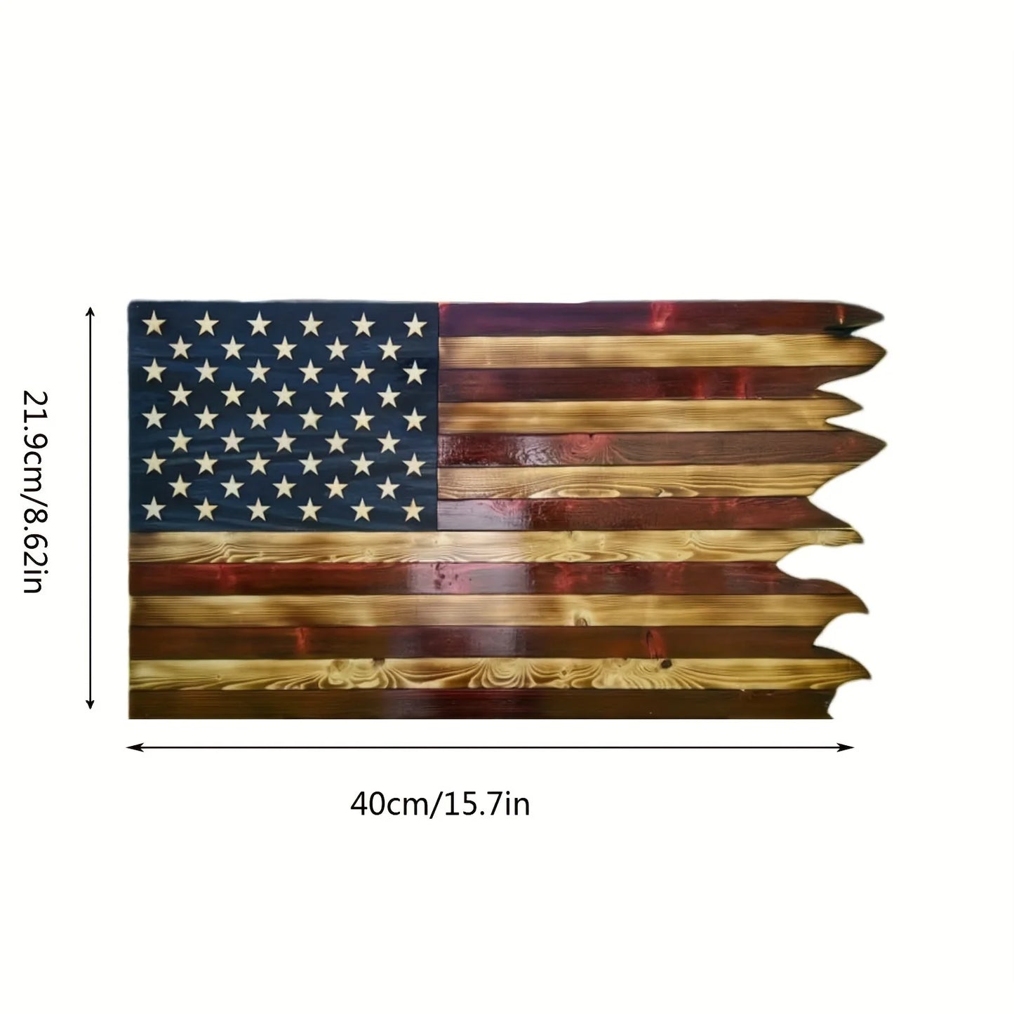 American Wavy Flag Wooden Decoration For Home, Cafes, Restaurants, Bars