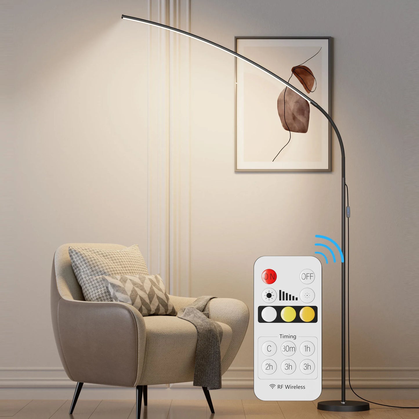 YM101 Dimmable LED Floor Lamp With 3 Color Temperatures