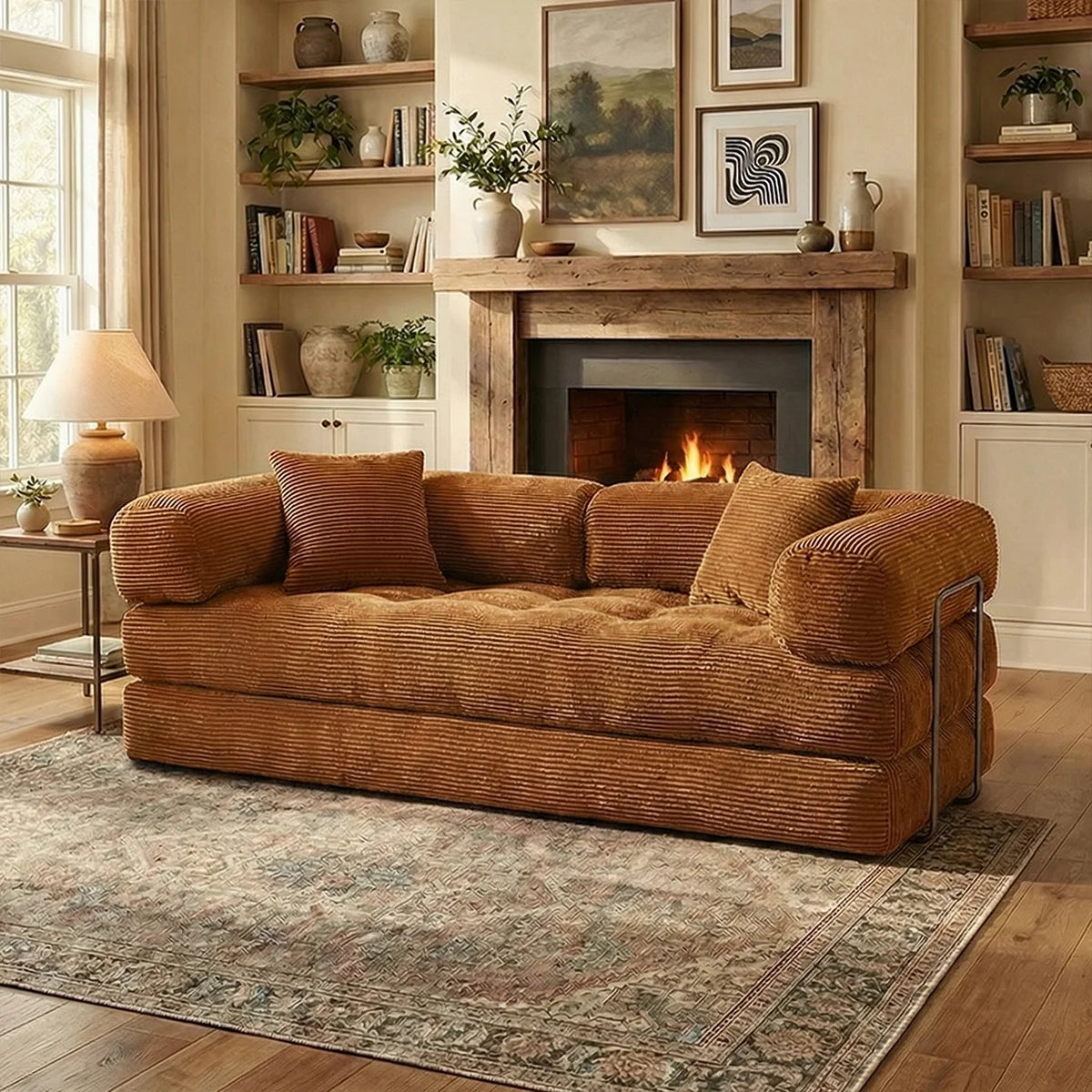 YQzyphyna Futon Sofa Bed 4In1 Convertible Loveseat