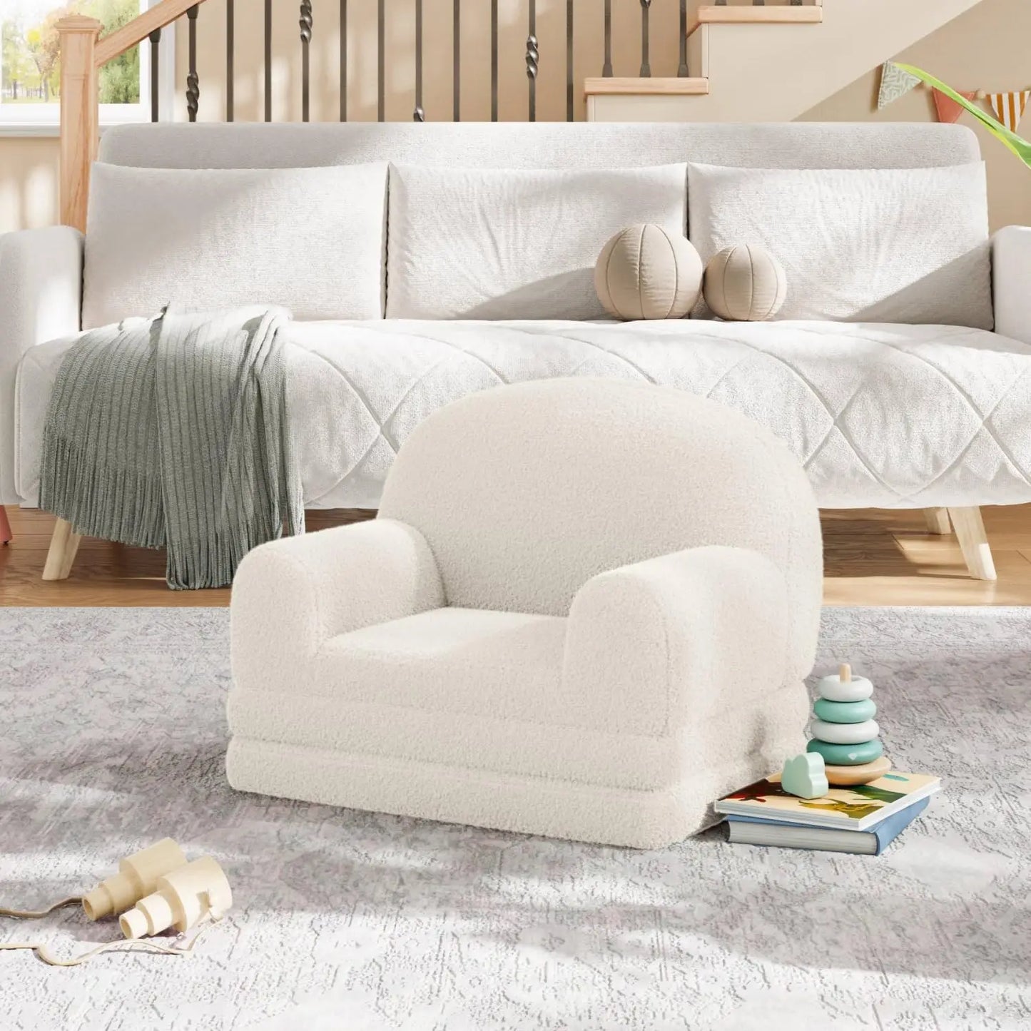 Studyset 2 In 1 Kids Sofa Chair Toddler Convertible Couch