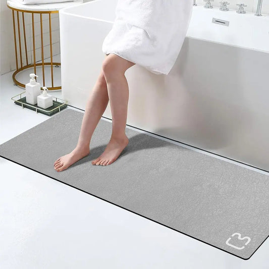Absorbent Diatomite Stone Bath Mat Non Slip Rubber Backed