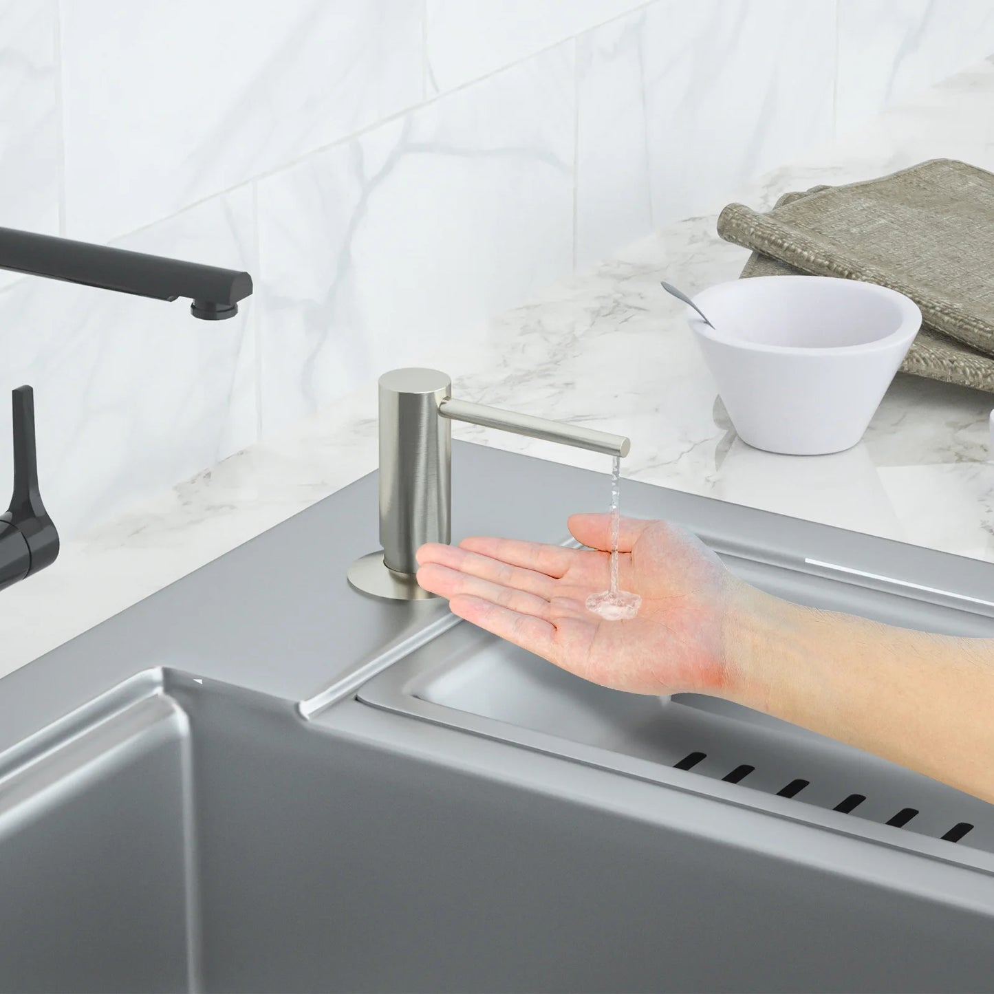 Samodra Liquid Soap Dispenser With Brass Pump And Extension Tube