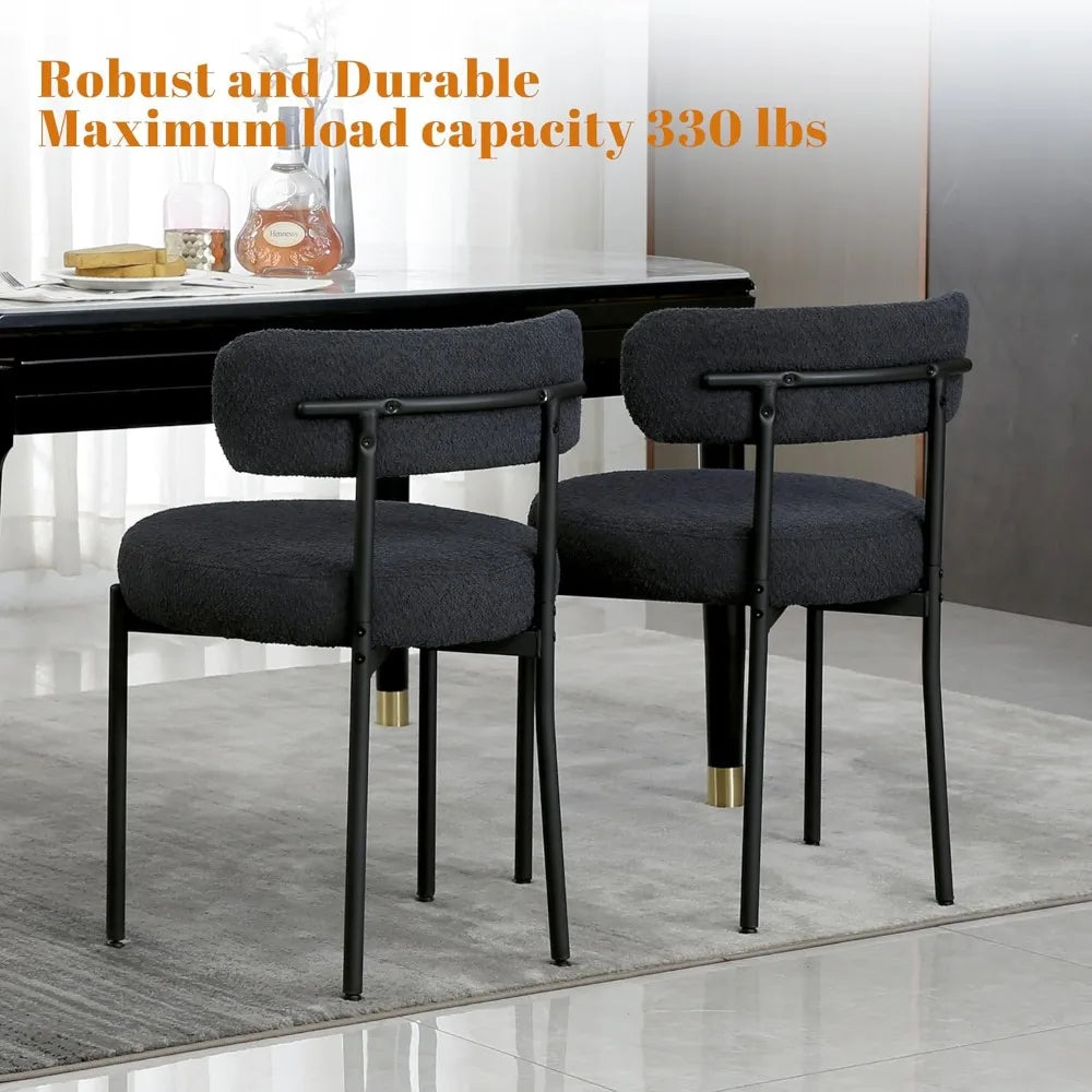 MOYU Boucle Dining Chairs Set of 4 Modern Upholstered