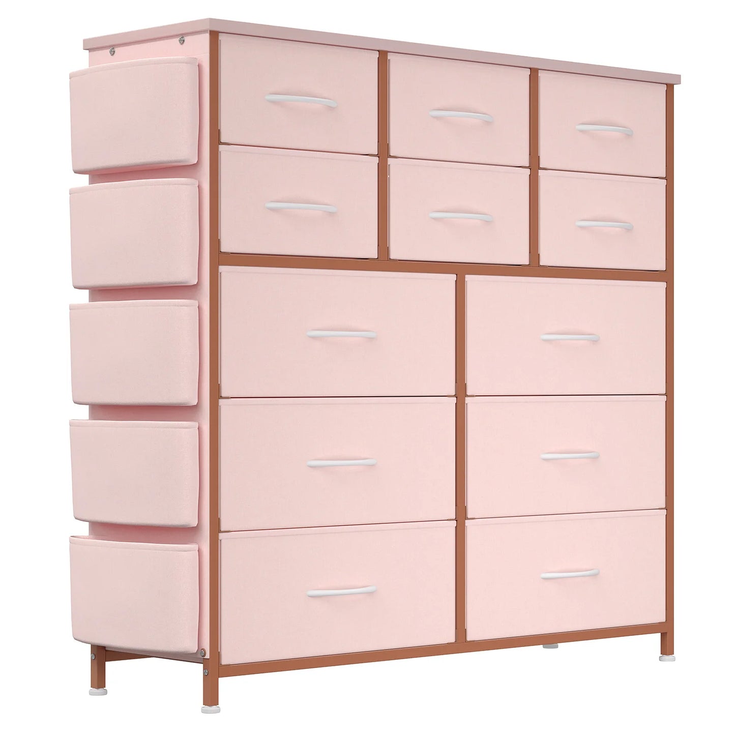 HiMISS 12-Drawer Dresser for Bedroom with Fabric Storage