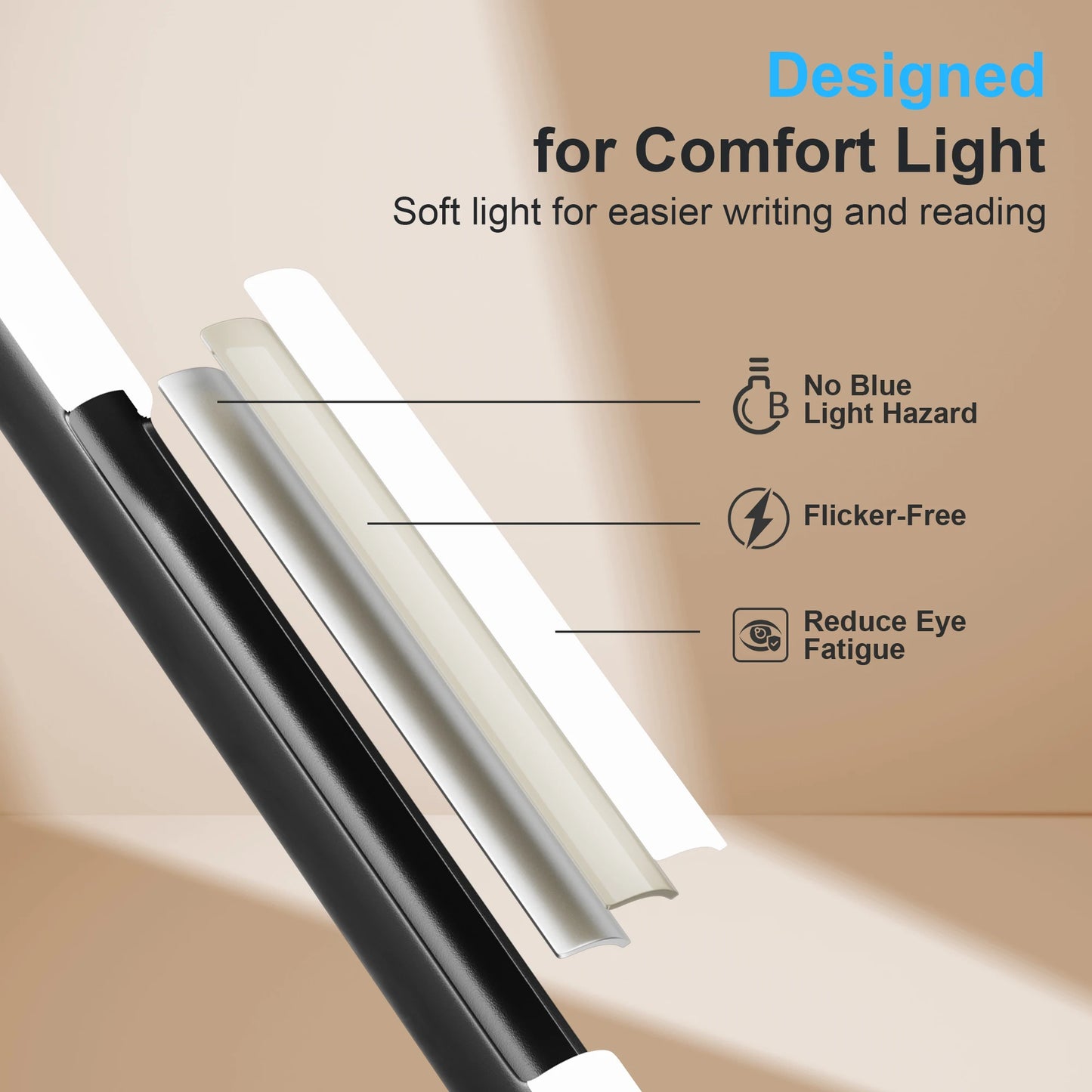 YM101 Dimmable LED Floor Lamp With 3 Color Temperatures