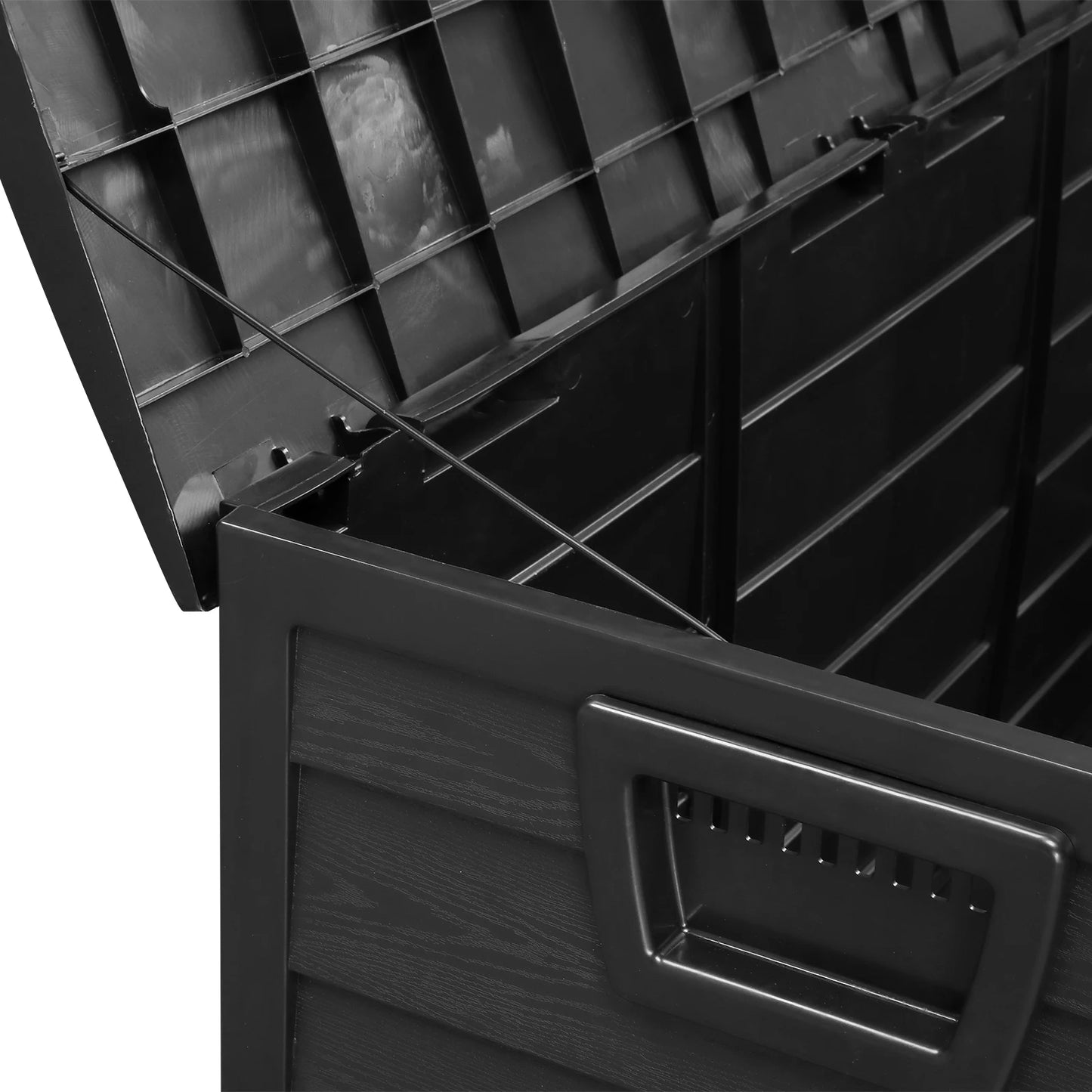 Outdoor Garden Storage Box with Wheels and Lockable Seat