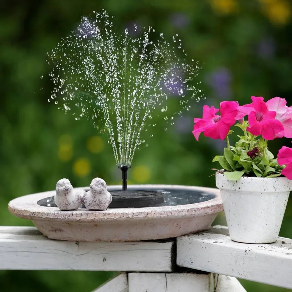 Mini Solar Water Fountain Outdoor Pond Bird Bath Solar Powered