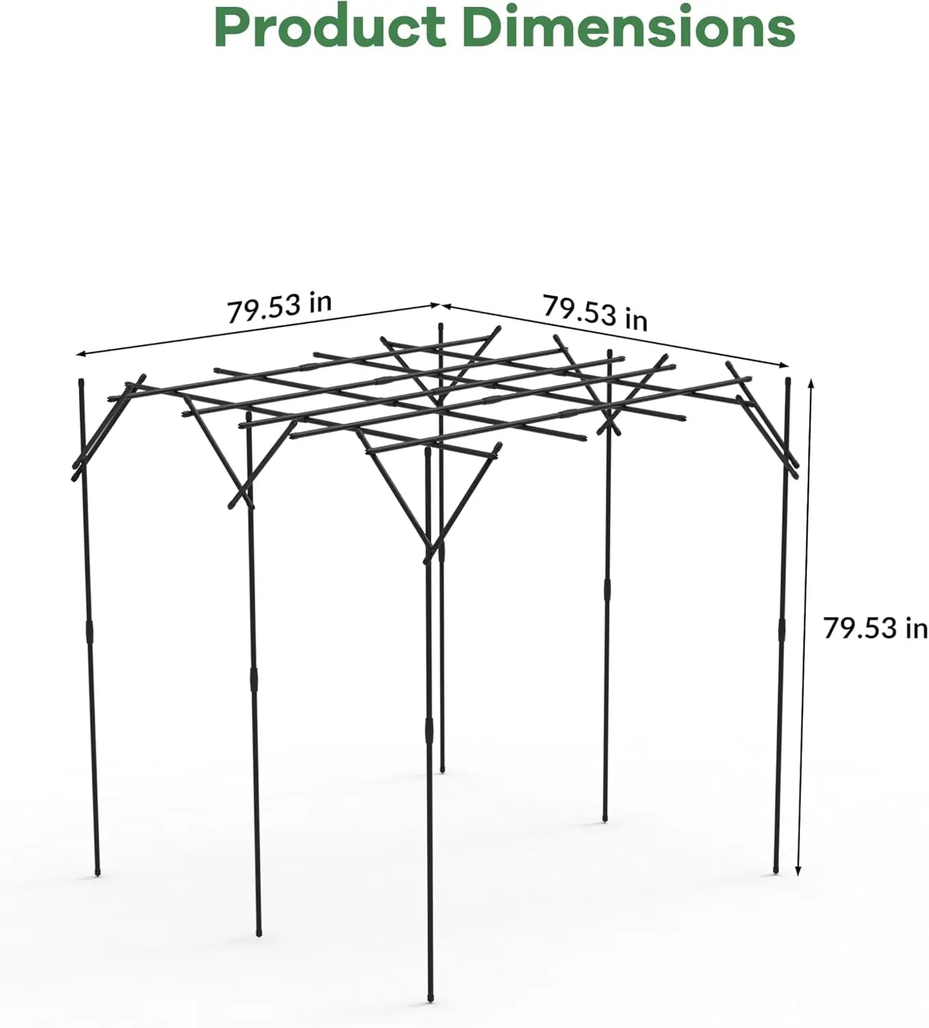 Garden Trellis Arch Made Of Rust Resistant Metal For Outdoors