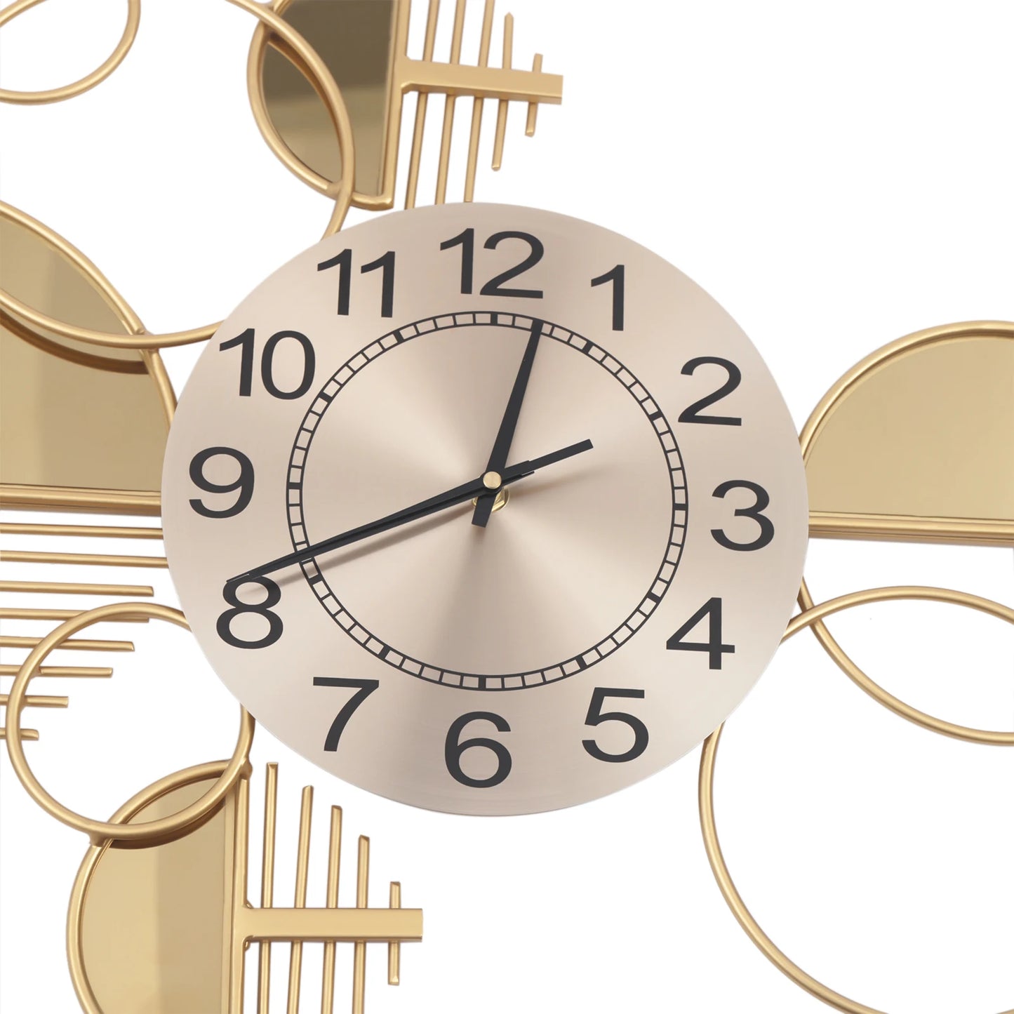 Creative Modern Metal Wall Clock Battery Operated Silent Minimalist Decor