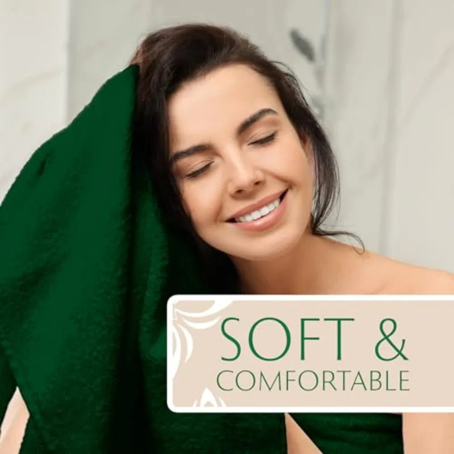 Turkish Cotton Bath Towel Set Of 8 Premium Spa Quality