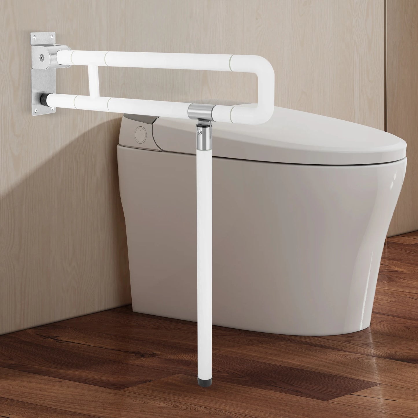 Toilet Grab Bar Foldable Drop Down Non Slip Bathroom Rail