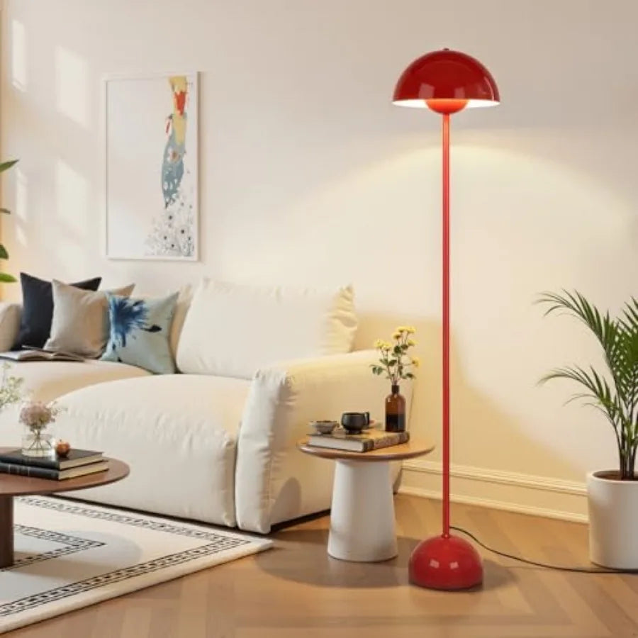Modern Industrial Floor Lamp With Metal Shade And Base