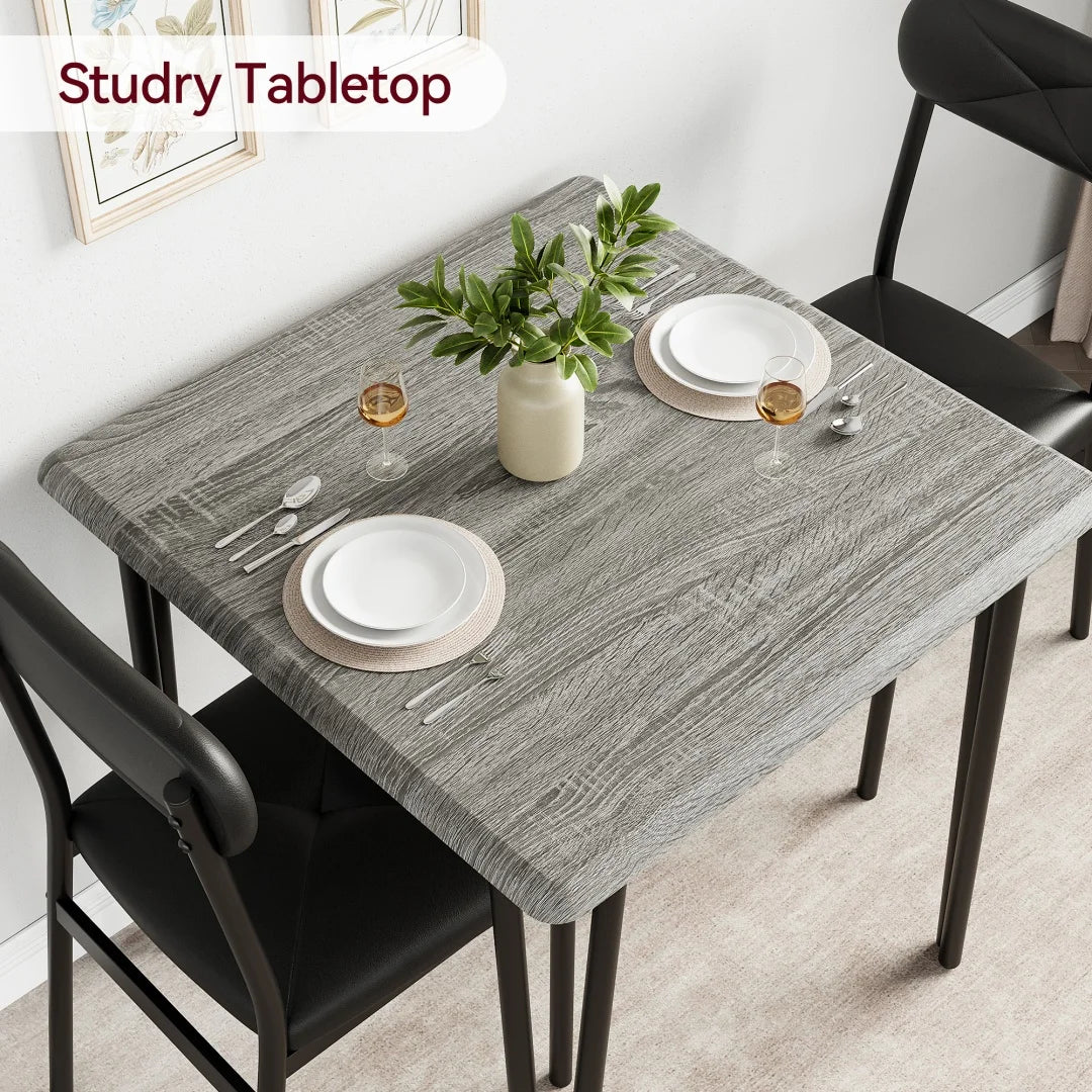 HiMISS Dining Table For Two Modern Square Space Saving