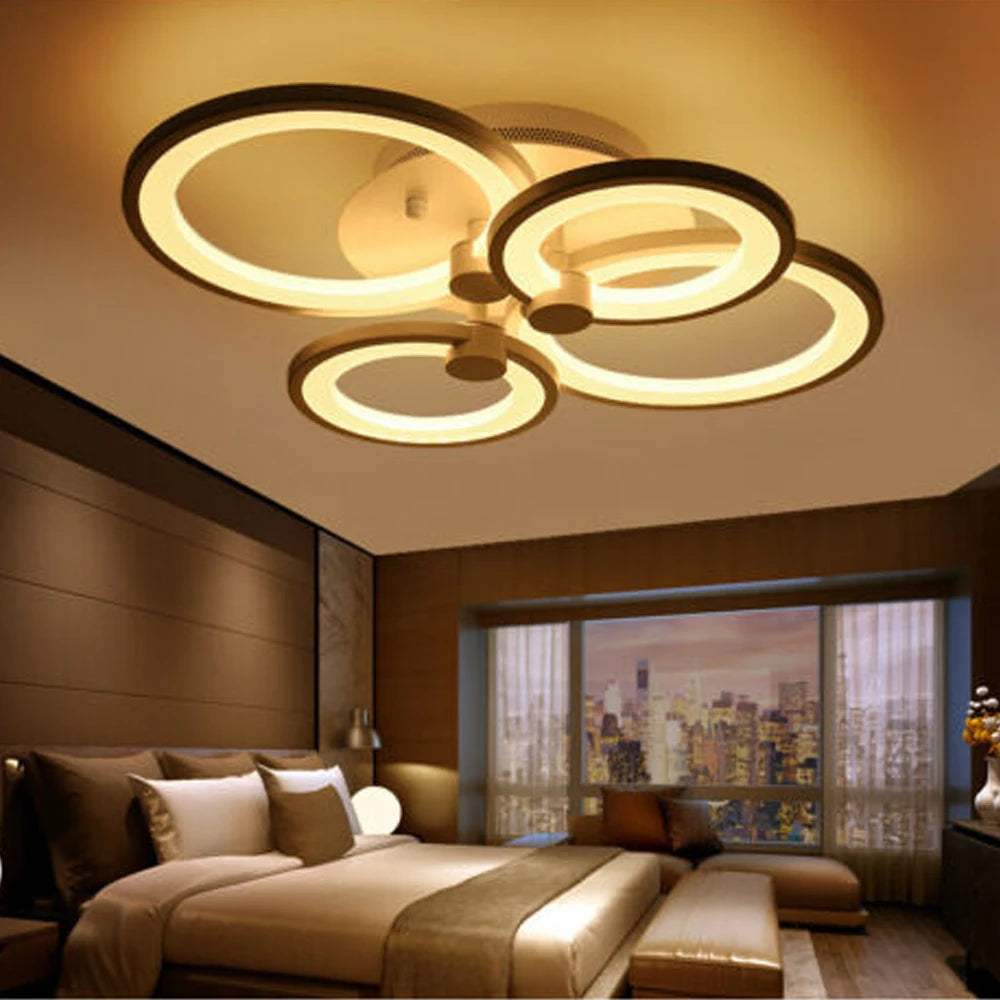 Acrylic LED Ceiling Light 4 6 8 Heads SteplessDimming FlushMount