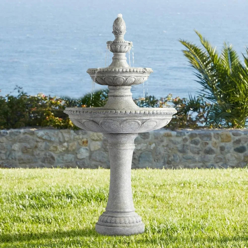 Lamps Plus Pineapple Tier Outdoor Stone Floor Fountain