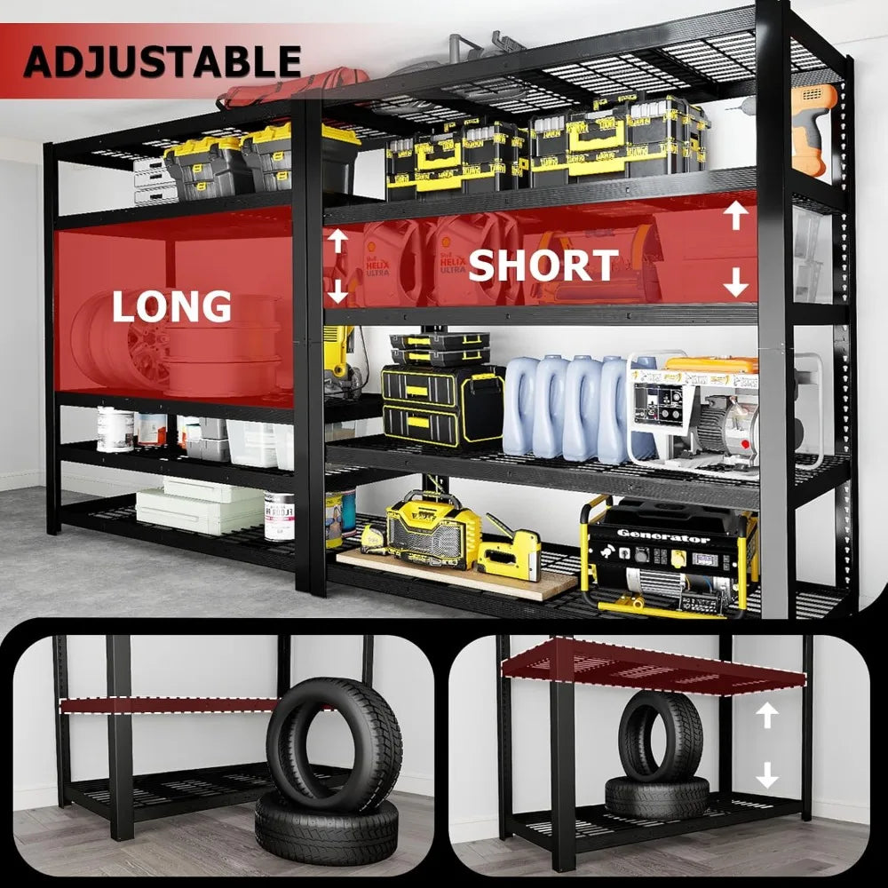 Heavy Duty Metal Shelving Unit 5 Tier Adjustable Storage Rack