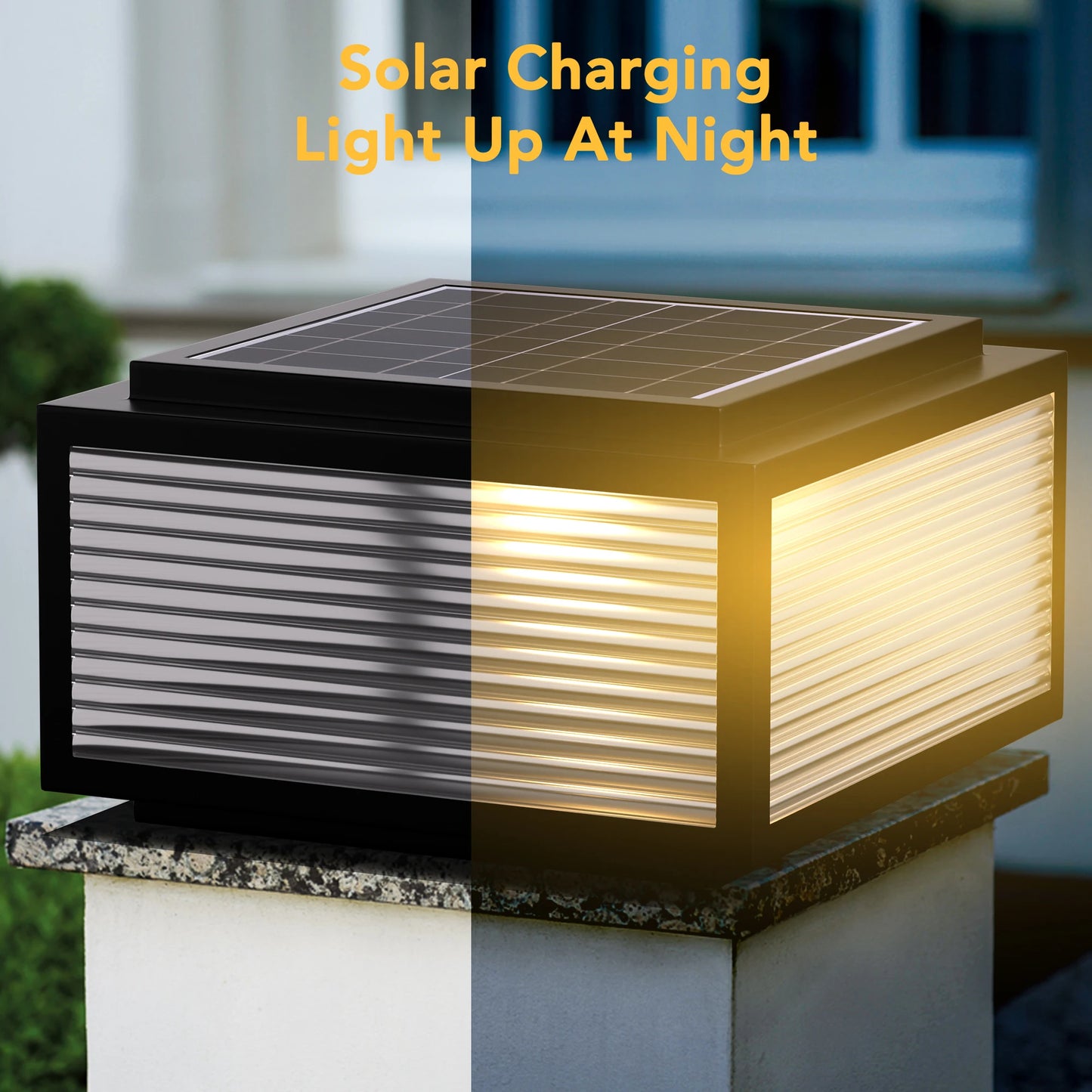 Solar Pillar Lights Outdoor LED Post Cap IP67 Waterproof