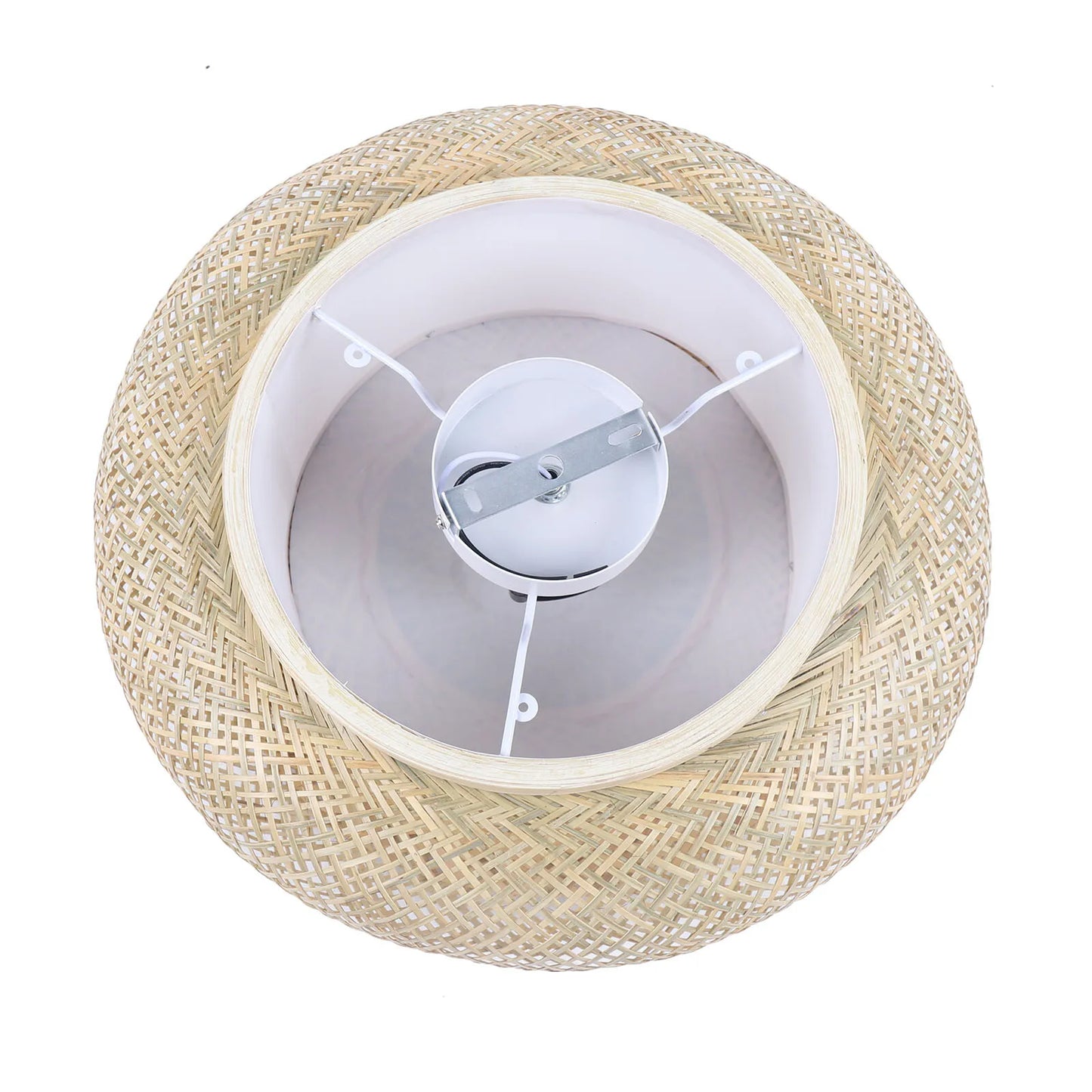 Flush Mount Bamboo Shade Ceiling Light Fixture Pendant Lamp