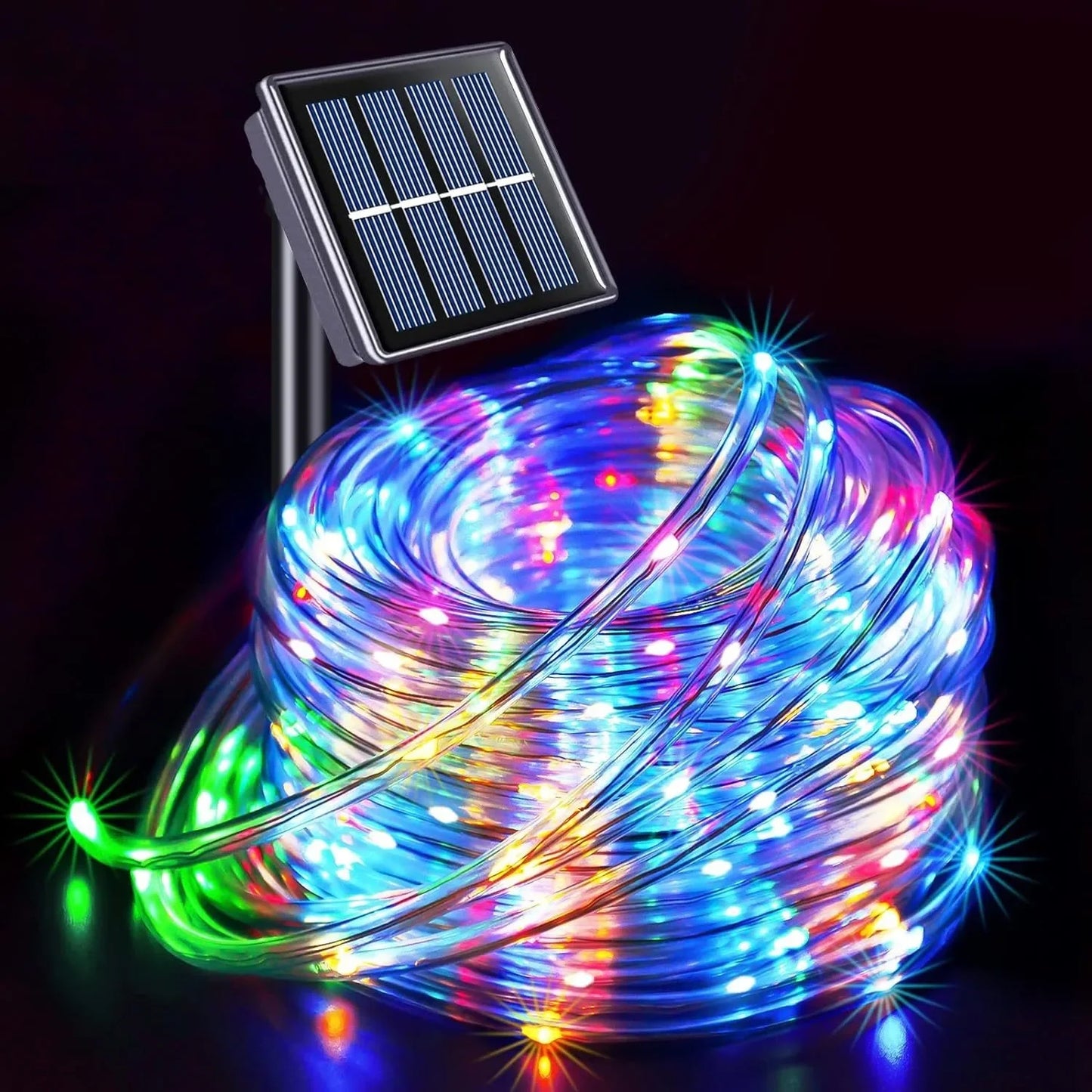 IEEYEEY LED Solar Rope Light Garland For Outdoor Garden Decor