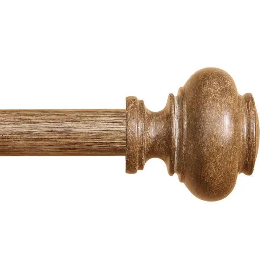 Curtain Rods Heavy Duty With Imitation Wood Grain Finials