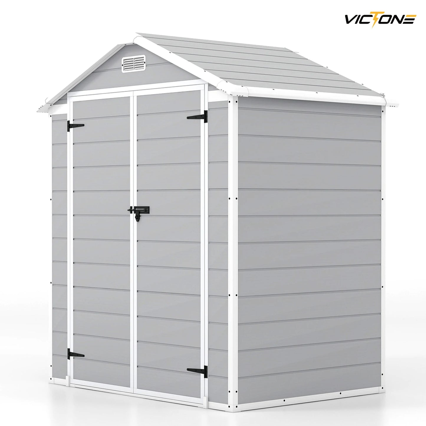 Victone Outdoor Plastic Storage Shed With Floor And Windows