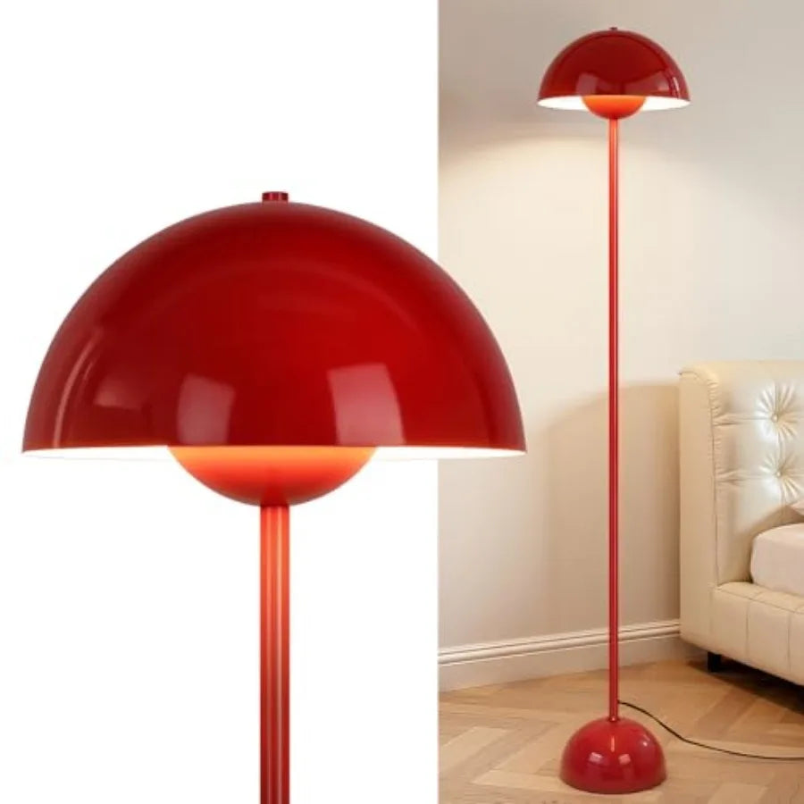 Modern Industrial Floor Lamp With Metal Shade And Base