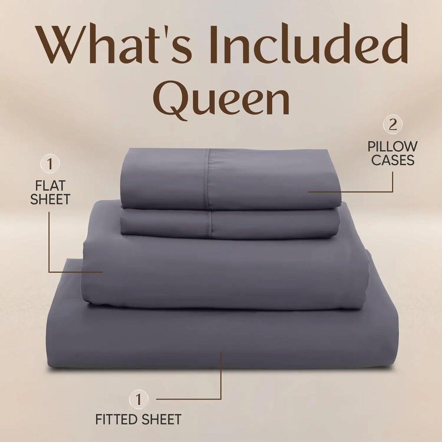 4 Piece Microfiber Sheet Set Soft Breathable Oeko Tex Certified