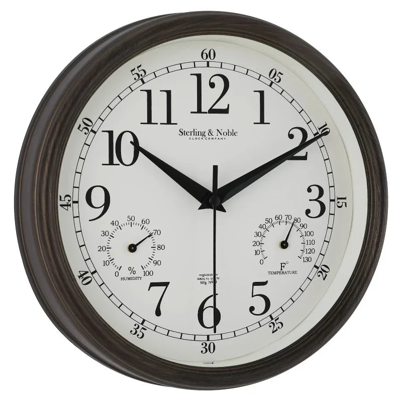 Indoor Outdoor Arabic Analog Wall Clock With Durable Plastic Case
