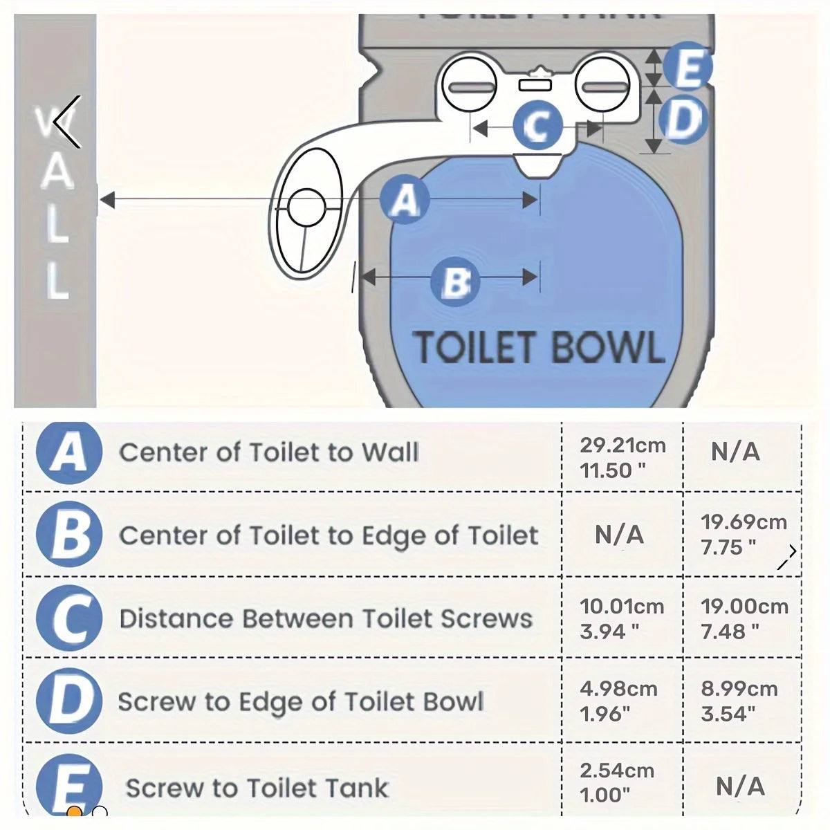 Wall Mounted Non Electric Ultra Slim Dual Nozzle Bidet Attachment