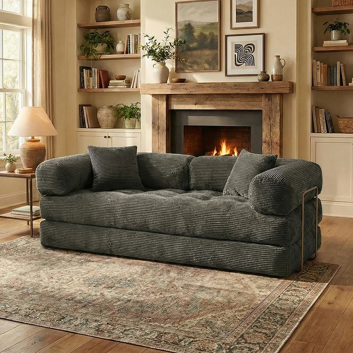 YQzyphyna Futon Sofa Bed 4In1 Convertible Loveseat