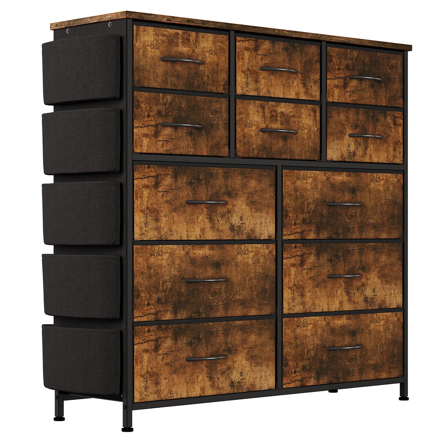 HiMISS 12-Drawer Dresser for Bedroom with Fabric Storage