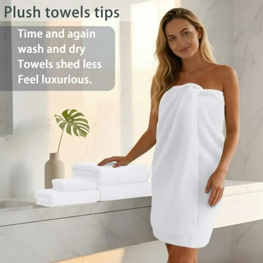 Soft Hotel And Home Bath Towel Set 100 Percent Cotton