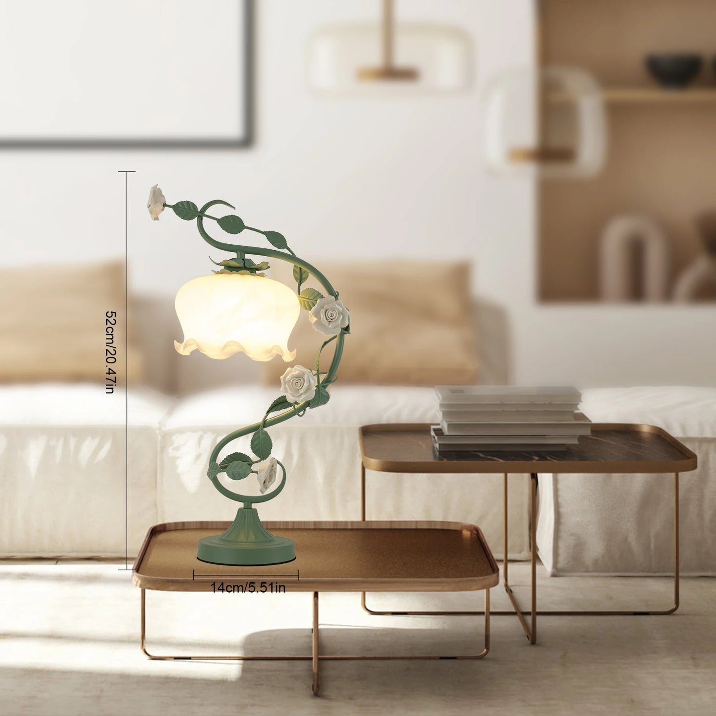 Loyalheartd Modern Bedside Lamp Flower Petal Reading Light