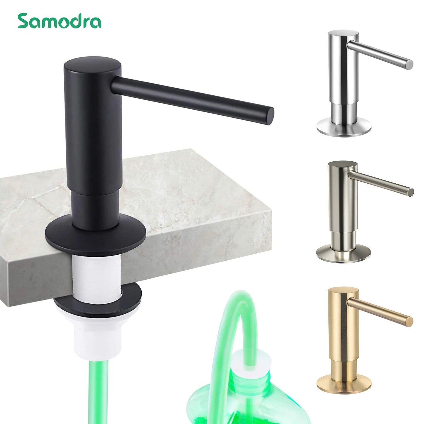 Samodra Liquid Soap Dispenser With Brass Pump And Extension Tube