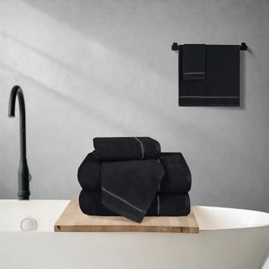 Bamboo Towel Set 6-Piece Bath Hand Washcloths For Home Use