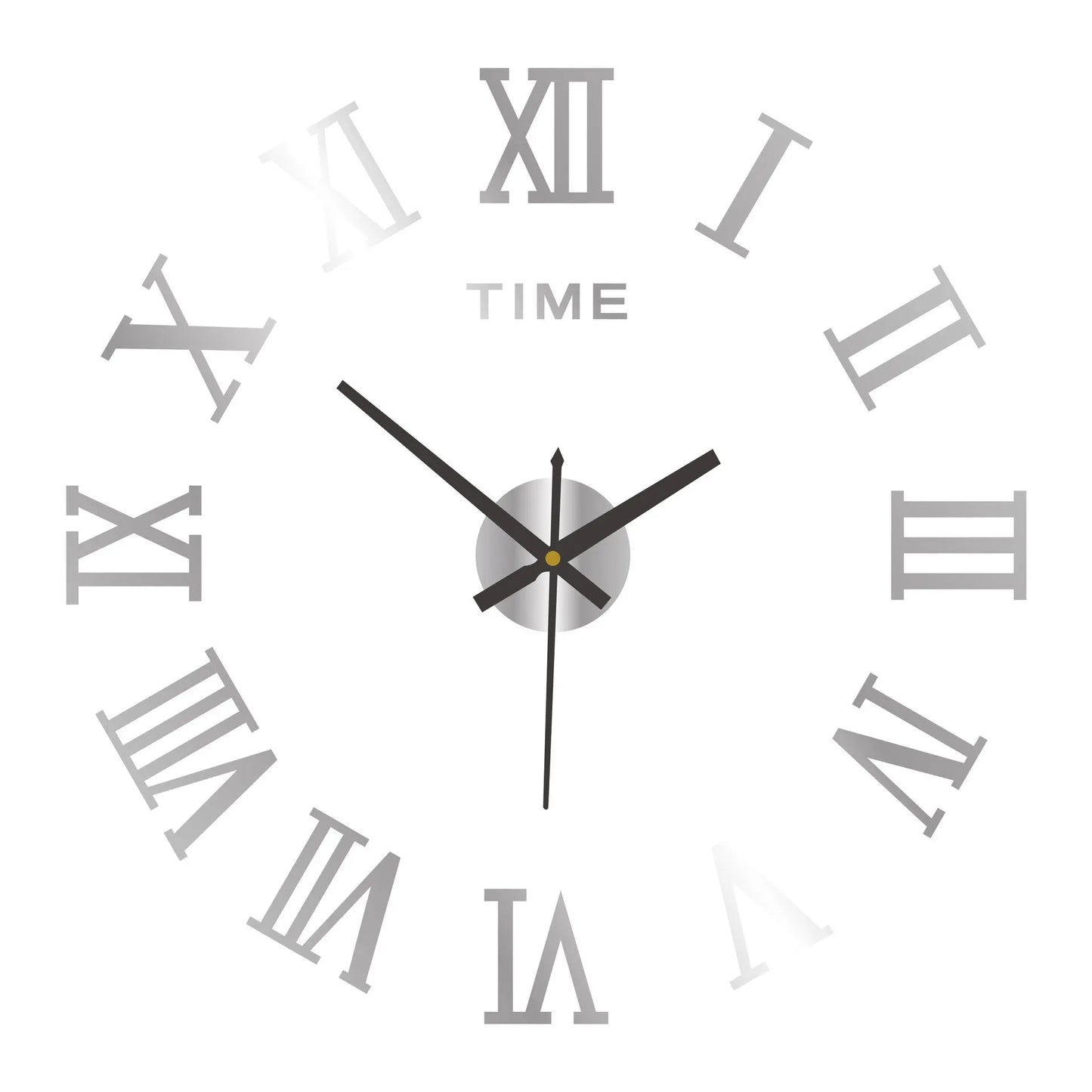 3D Acrylic Digital Wall Clock Roman Numerals Design Mirror