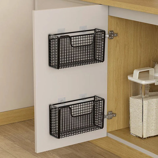 Punch-Free Kitchen Cabinet Door Rack Wall Mount Organizer