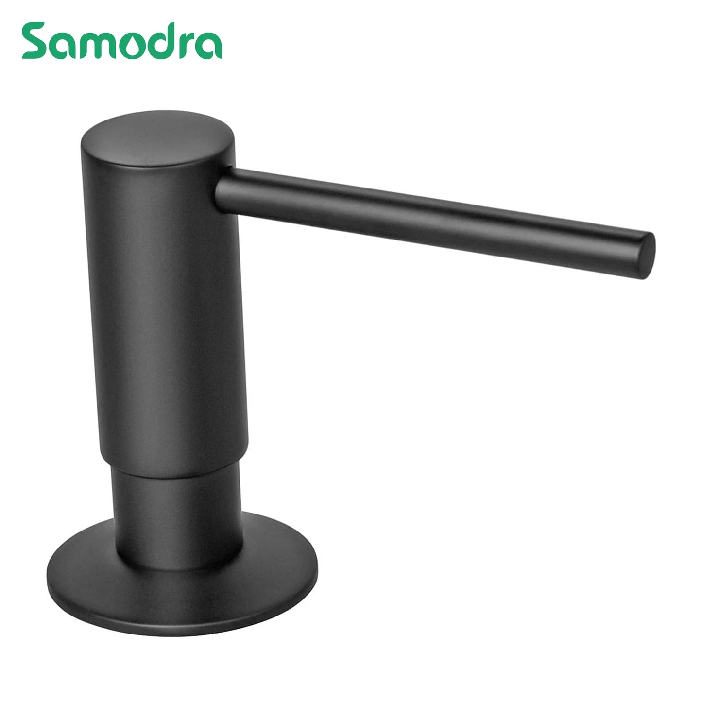 Samodra Black Liquid Soap Dispenser With Brass Pump Head