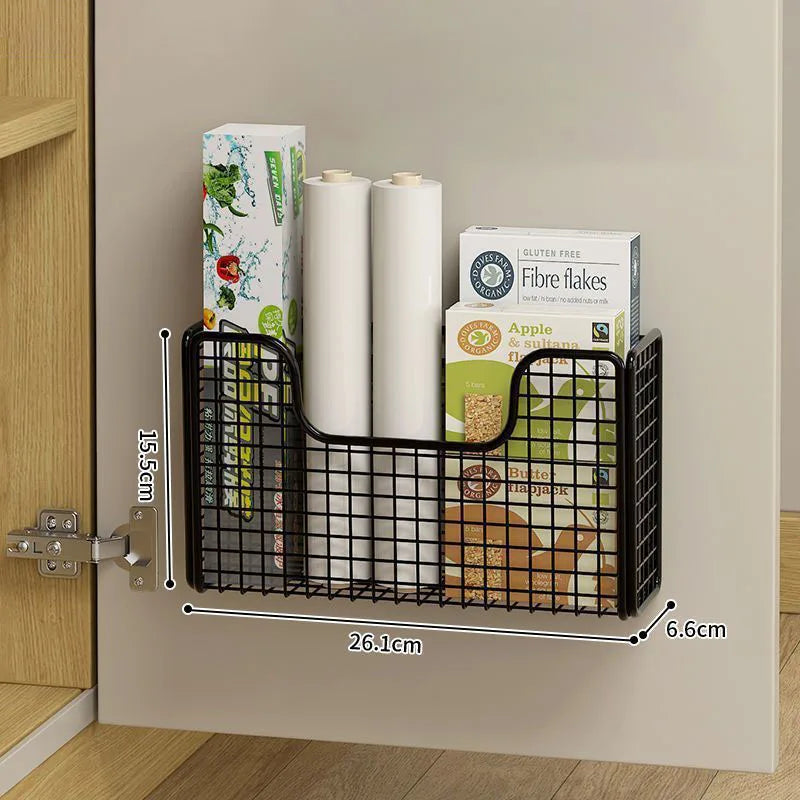 Punch-Free Kitchen Cabinet Door Rack Wall Mount Organizer