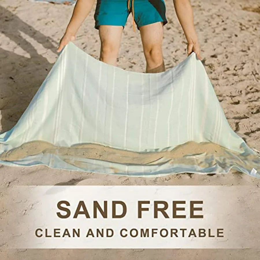 Turkish Cotton Beach Towel Set for Pool and Swim Outdoors