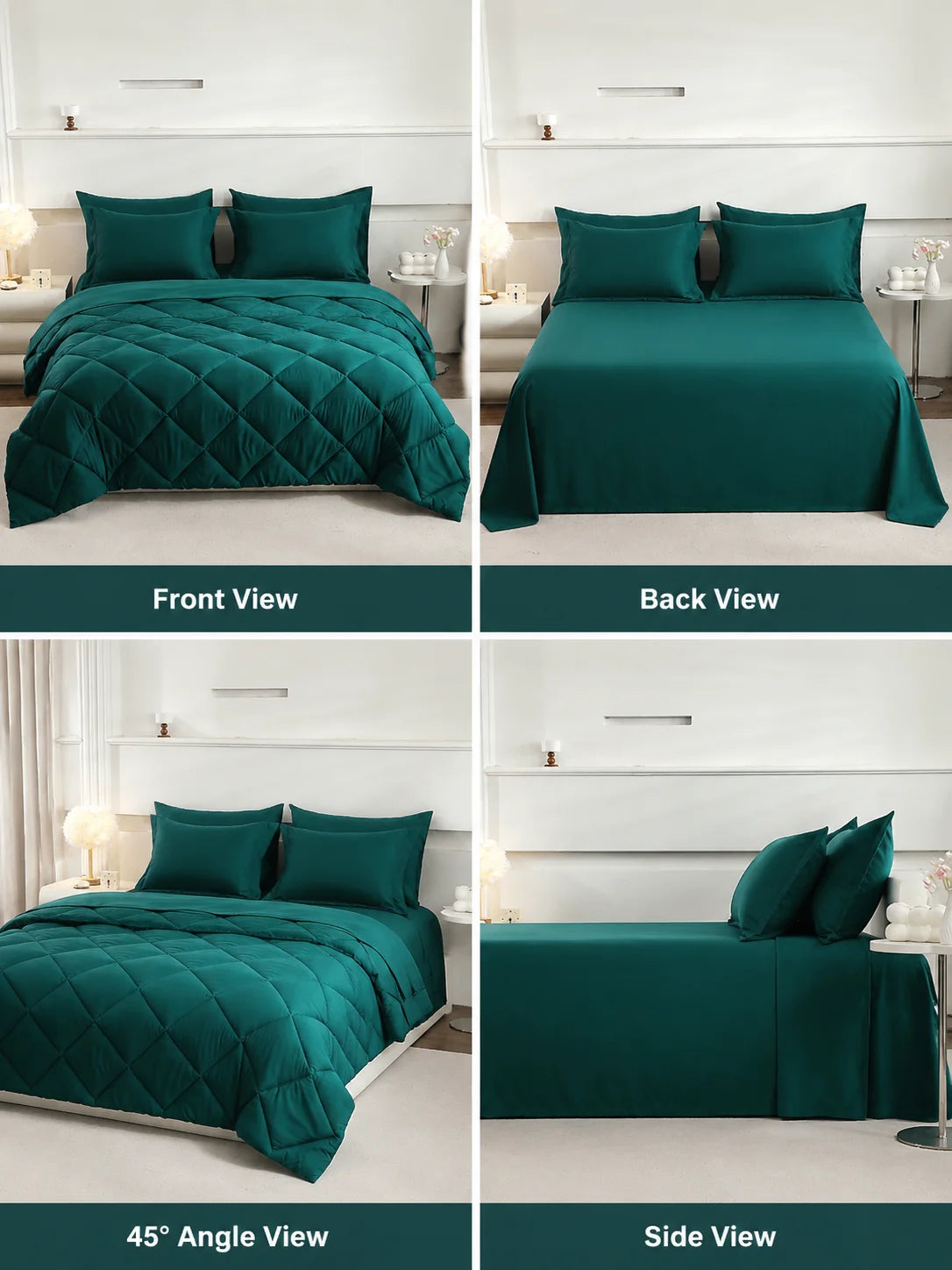 EasYum Seven Piece Bedding Set With Comforter Sheets And Pillowcases