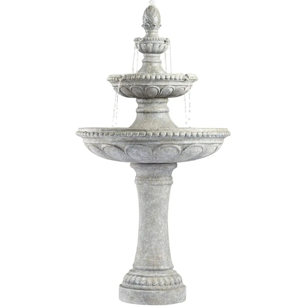 Lamps Plus Pineapple Tier Outdoor Stone Floor Fountain