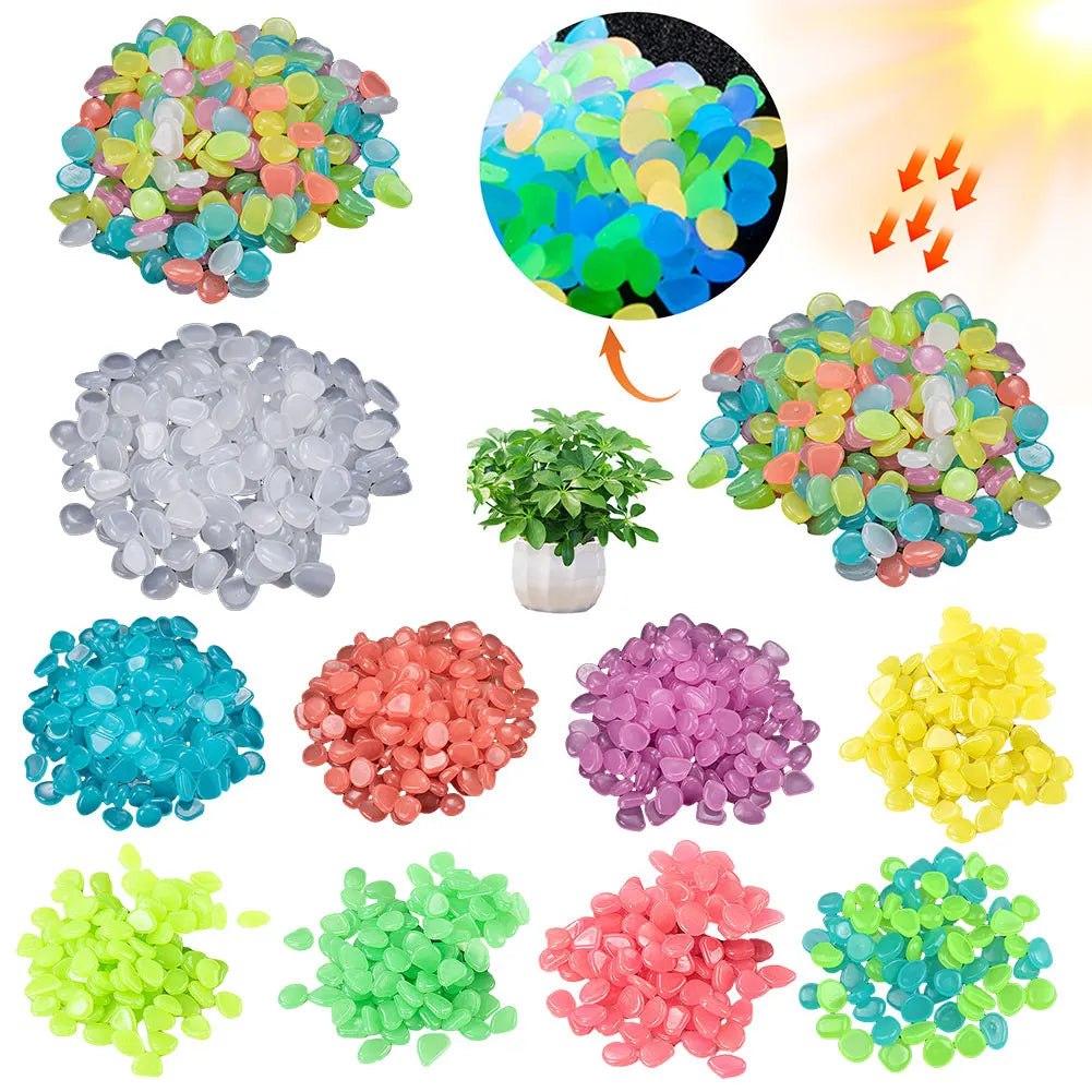 APWIKOGER Glow In The Dark Garden Pebbles For Walkways