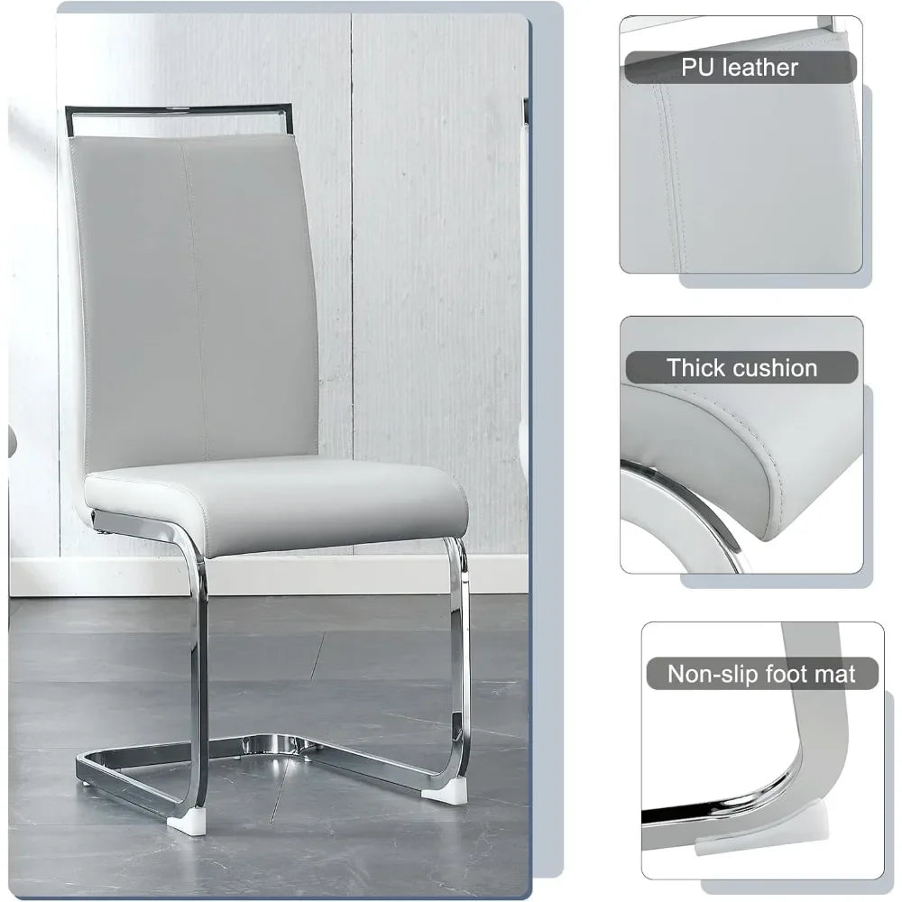 7 Piece Dining Set With Tempered Glass Table And Chairs